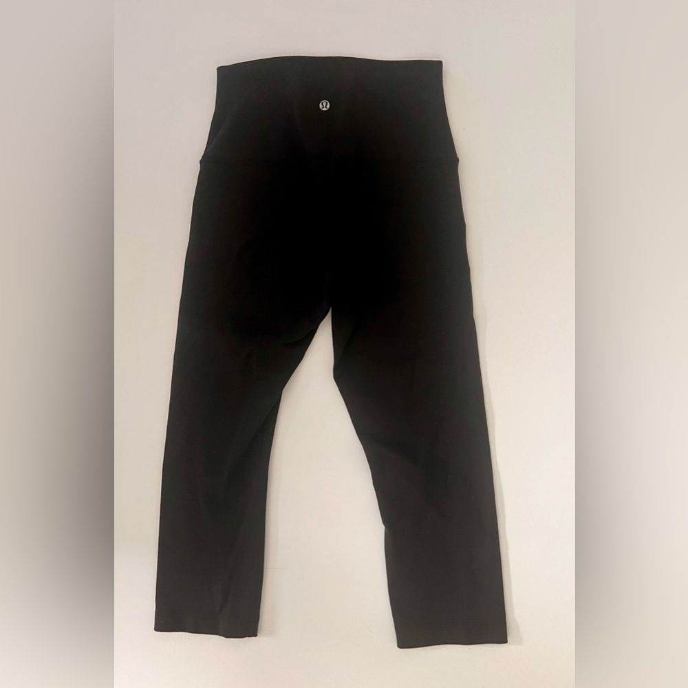 Lululemon Wonder Under Roll Down Black Leggings Sz 6